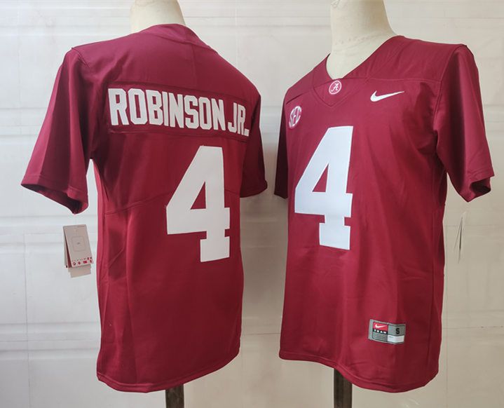 Men Alabama Crimson Tide #4 Robinson jr Red Nike 2025 NCAA Jersey->ncaa teams->NCAA Jersey